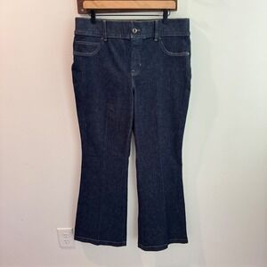 Spanx Denim Flare Jeans Raw Indigo Wash Stretch Pull On 1X Tall NWT